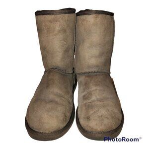 UGG Classic Short 5825 Womens Chocolate Brown Suede Fur Boots Size 9